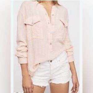 Free People Talk to Me Gauzy Tunic NEW NWT Medium MSRP $98